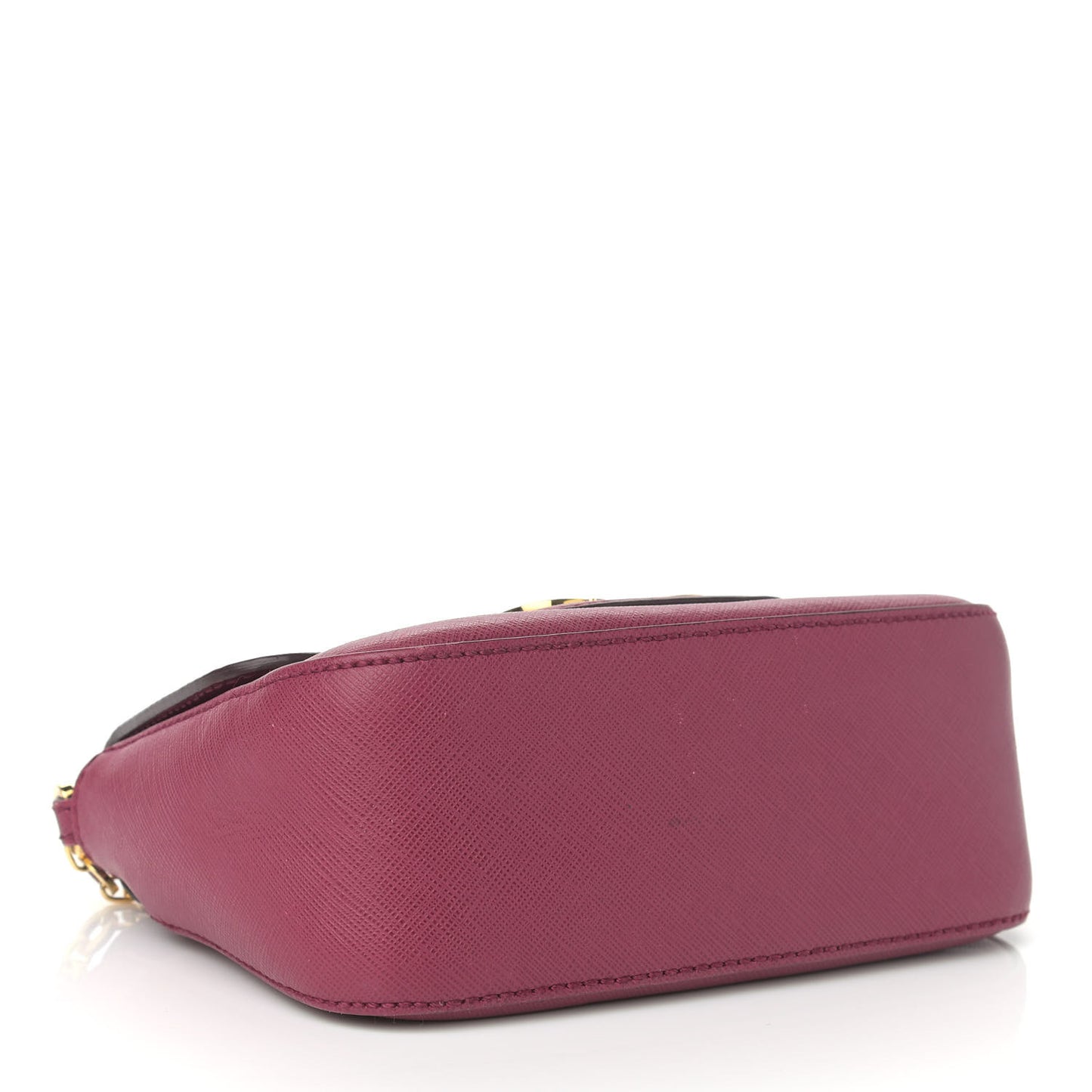 Printed Calfskin Crossbody Bag Burgundy