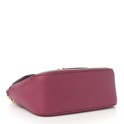 Salvatore Ferragamo Printed Calfskin Crossbody Bag Burgundy 4 of 14