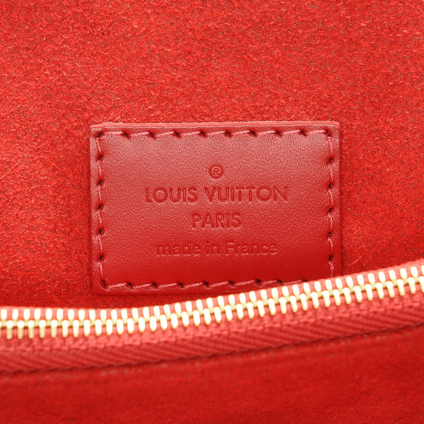 Damier Ebene Caissa Clutch Cherry