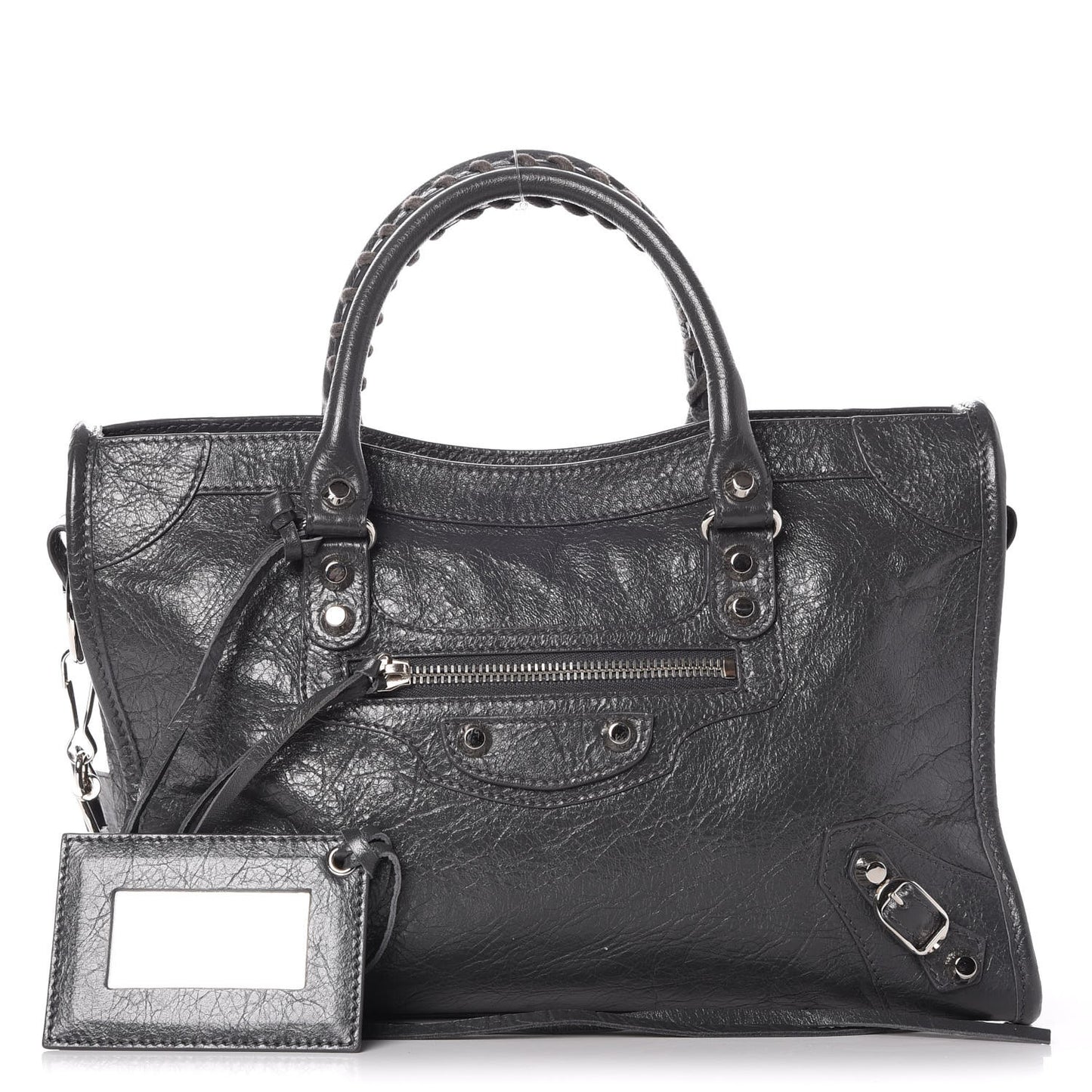 Agneau Classic Silver Hardware S City Gris Fossile