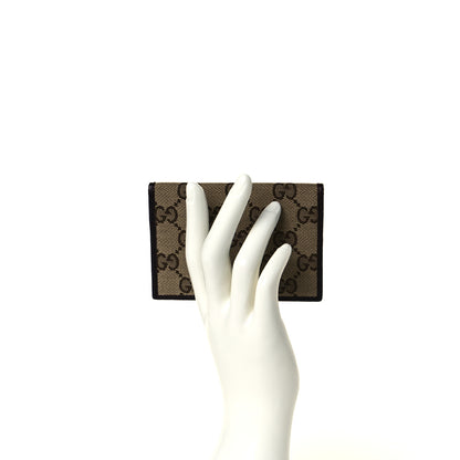 Gucci Monogram Card Case Flap Dark Brown 8 of 8
