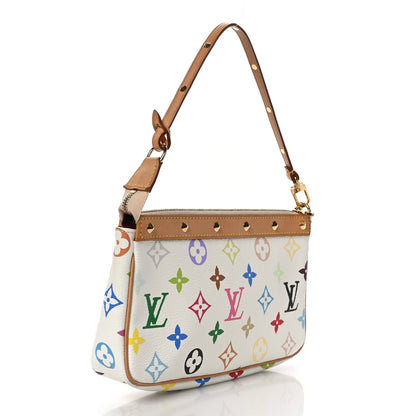 Louis Vuitton Monogram Multicolor Pochette Accessories White 3 of 10