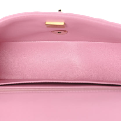 Chanel Lambskin Quilted Mini Top Handle Rectangular Flap Pink 5 of 10