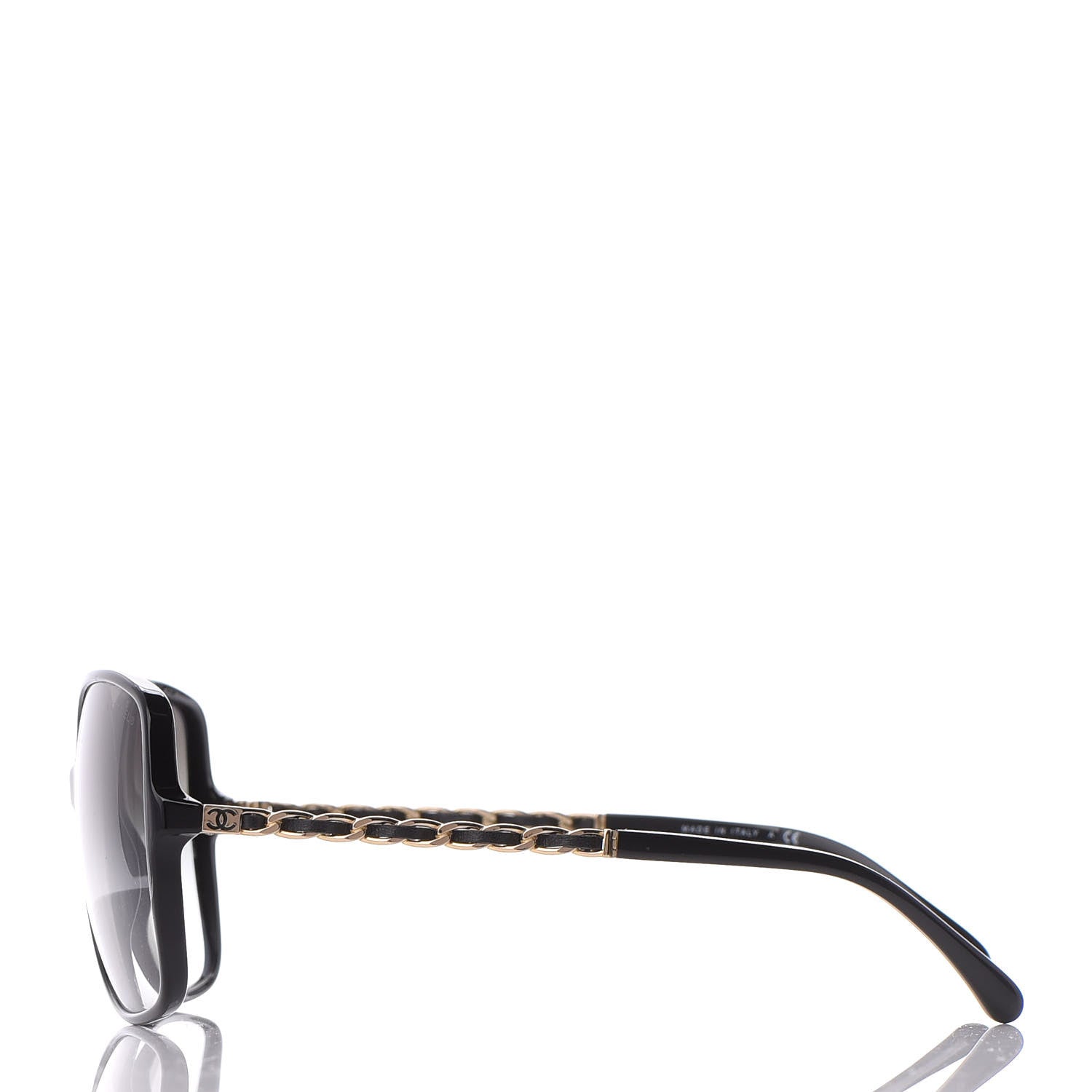 Chanel Lambskin Square Chain Sunglasses 5210-Q Black 3 of 10