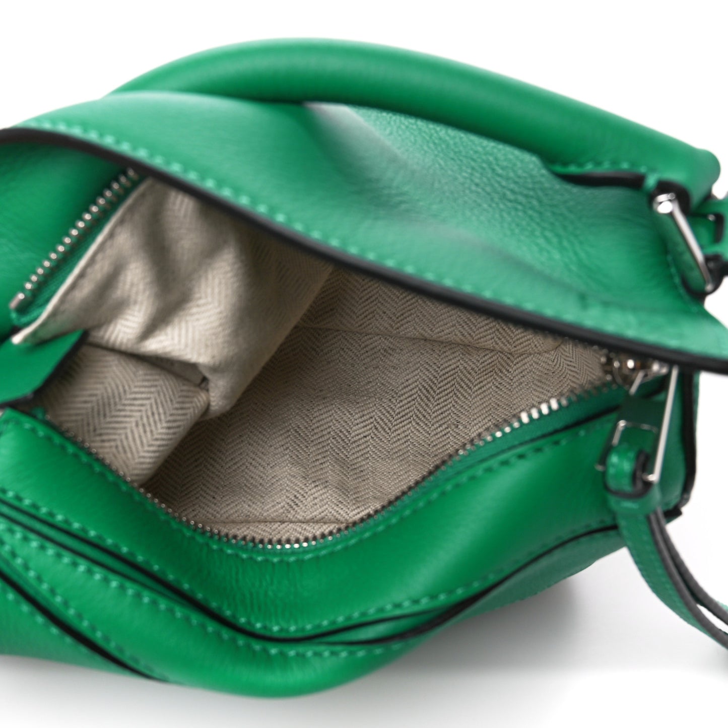 Calfskin Mini Puzzle Bag Jungle Green