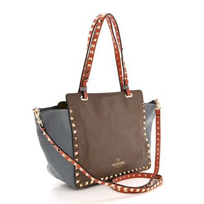 Valentino Garavani Vitello Colorblock Small Rockstud Tote Multicolor 3 of 11
