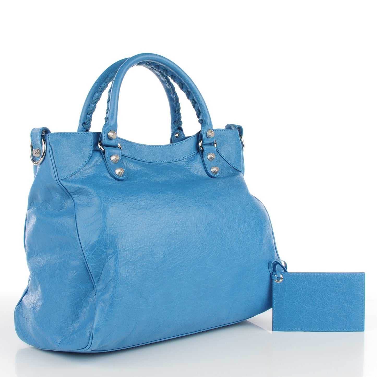Agneau Giant 12 Silver Hardware Velo Bleu Indigo