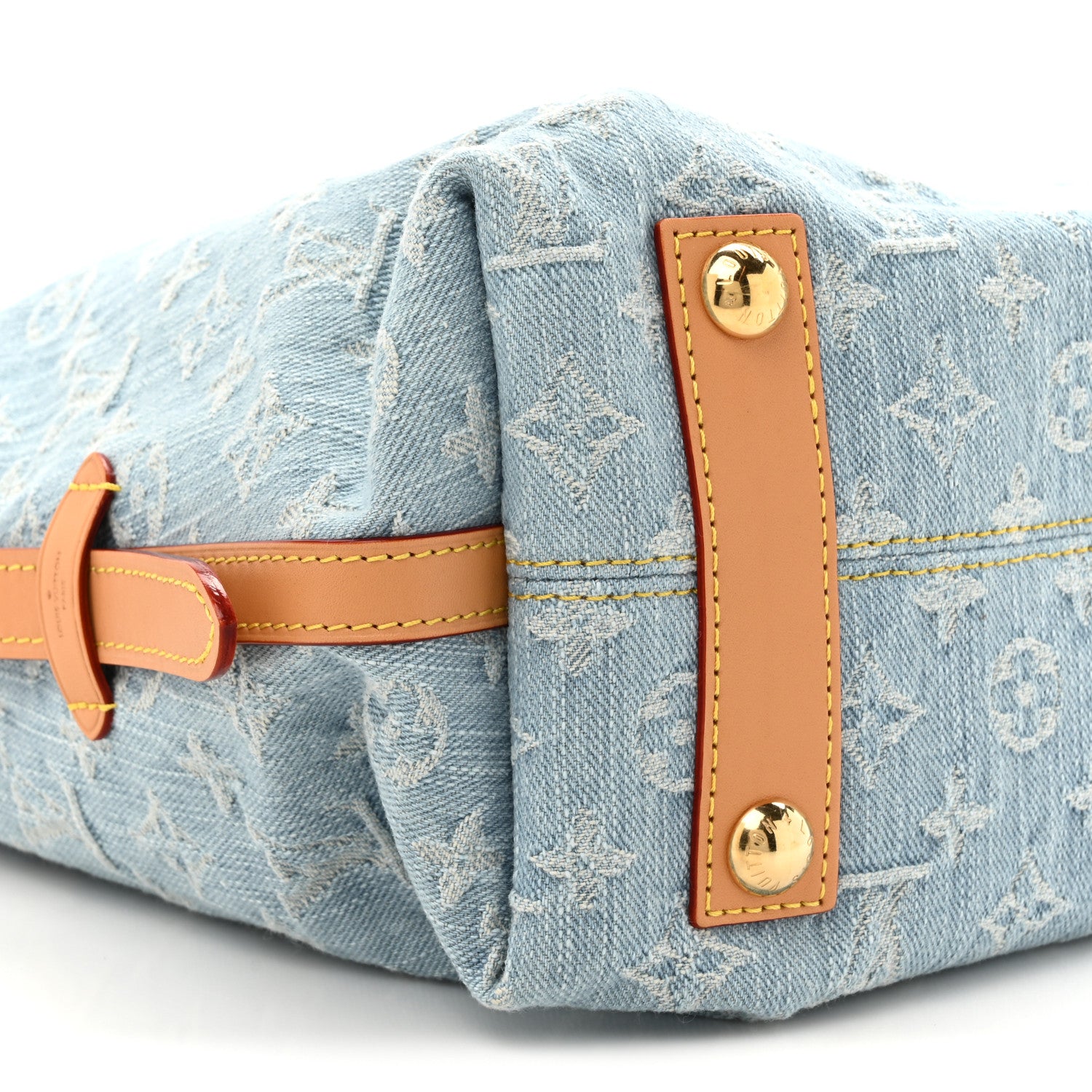 Louis Vuitton Monogram Denim CarryAll PM Sky Blue 10 of 11