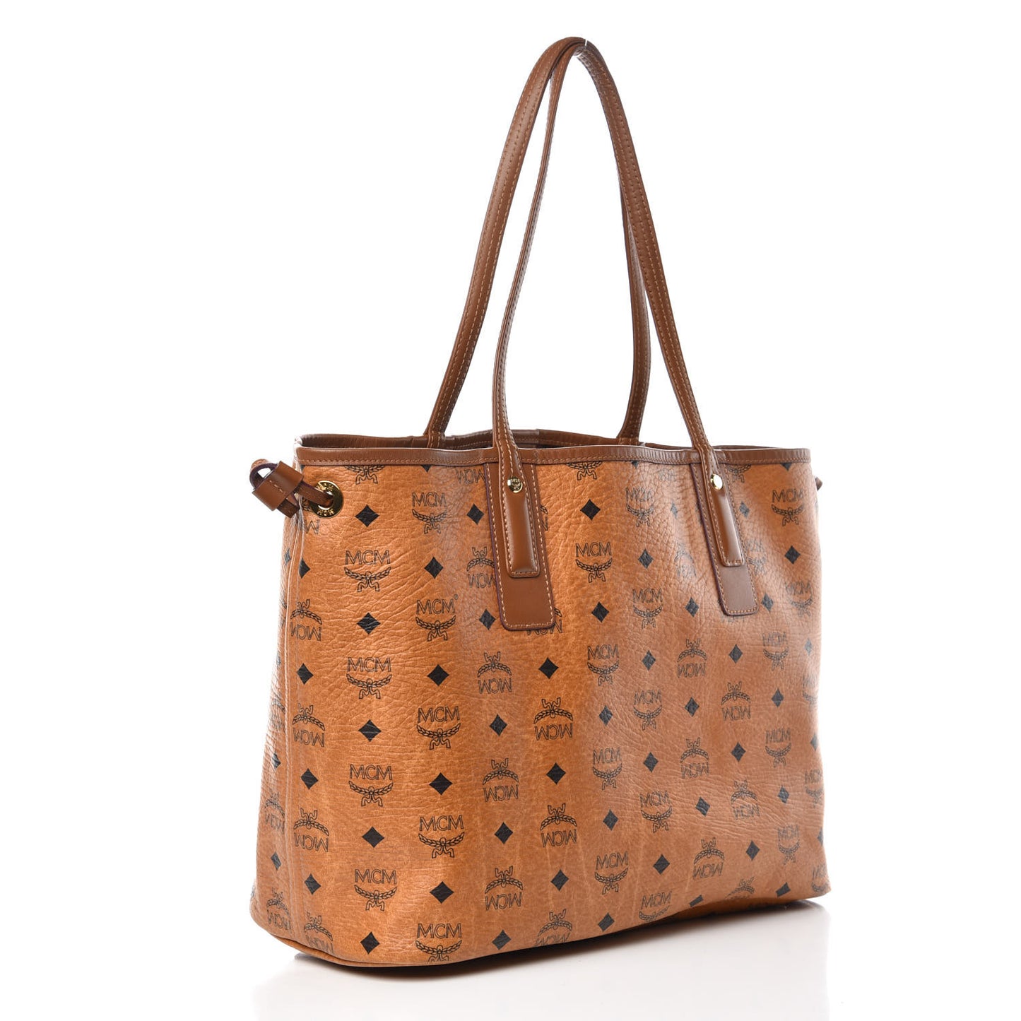 Visetos Medium Liz Reversible Shopper Tote Cognac