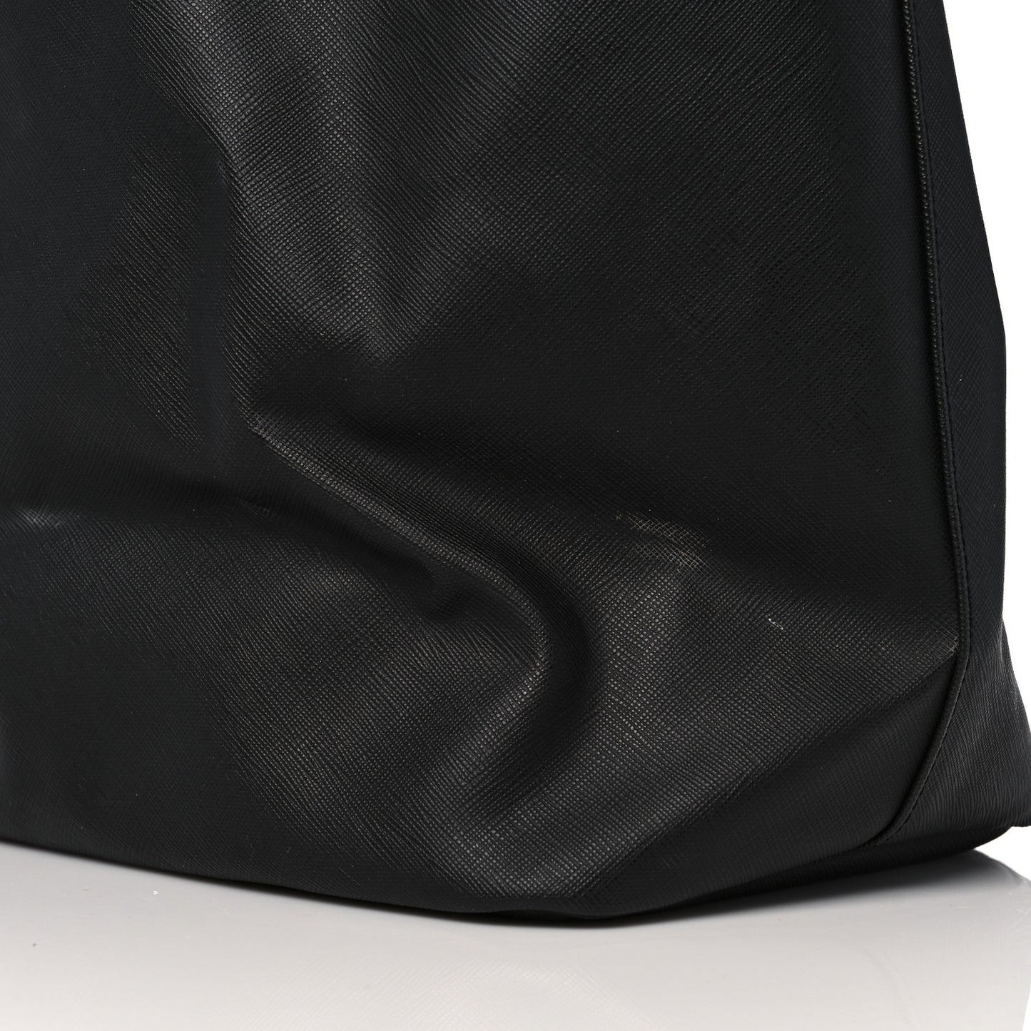 Textured Coated Canvas Rottweiler Pint Large Antigona Tote Black