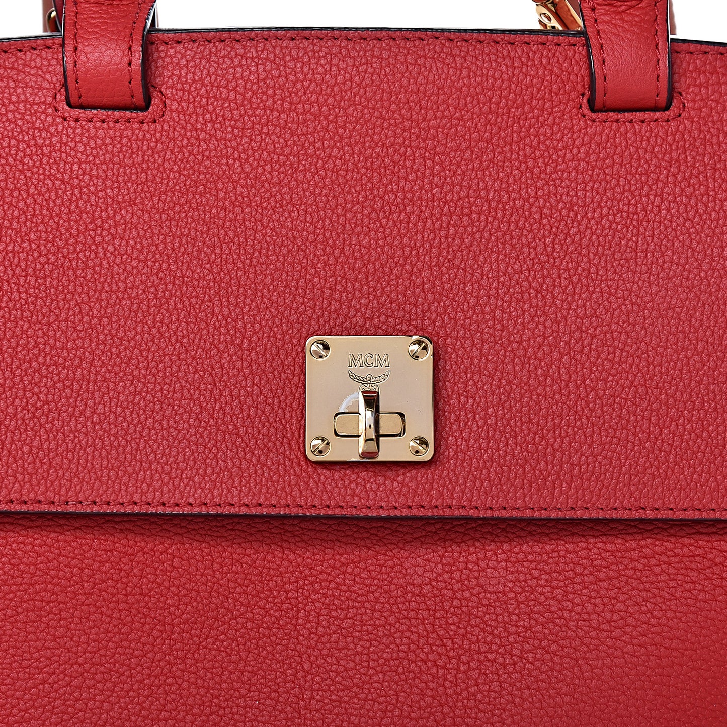 Grained Calfskin Large Milla Convertible Backpack Ruby Red