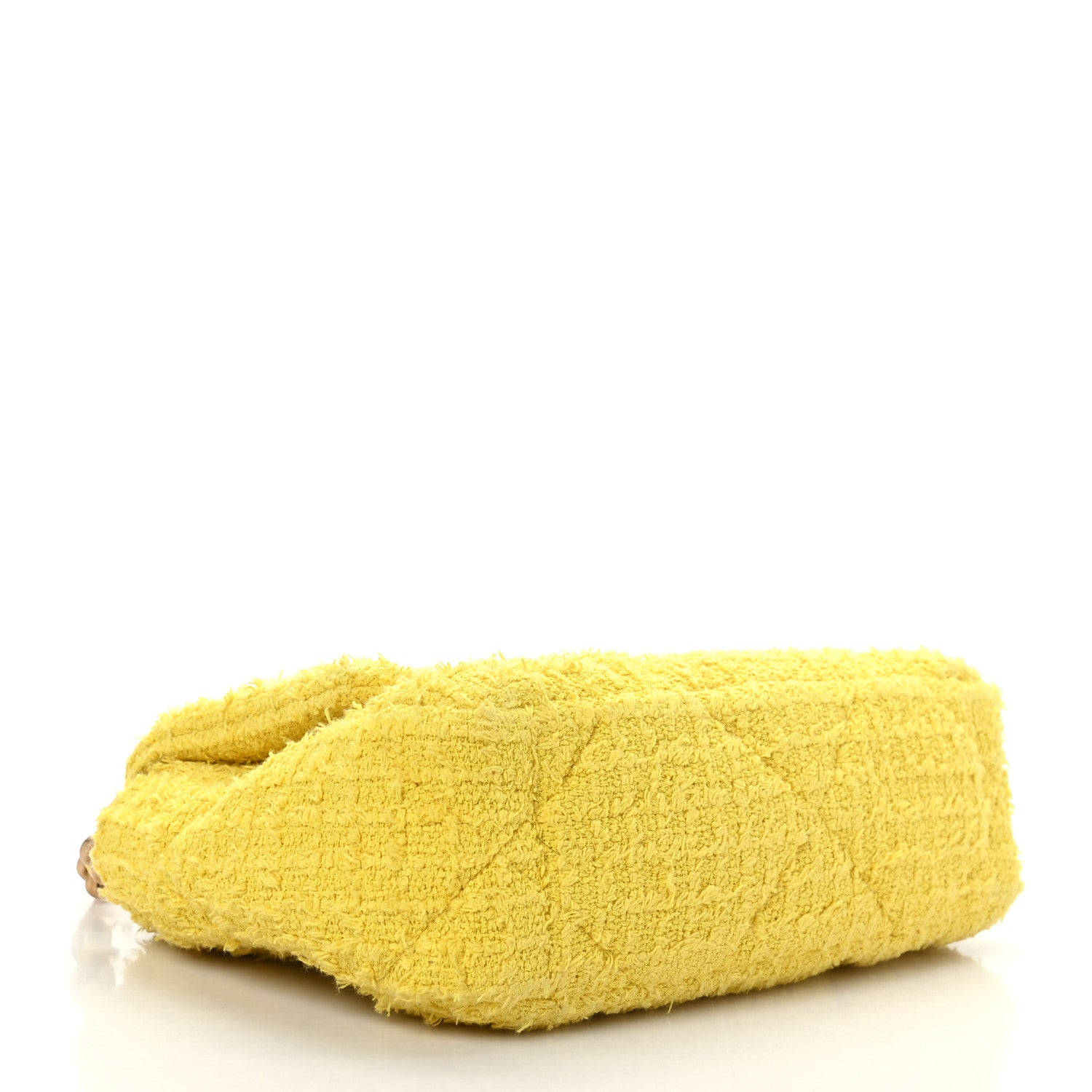 Chanel Tweed Quilted Medium Chanel 19 Flap Yellow 4 of 9