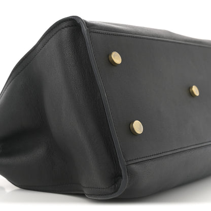 Saint Laurent Calfskin Small Monogram Cabas Black 16 of 25