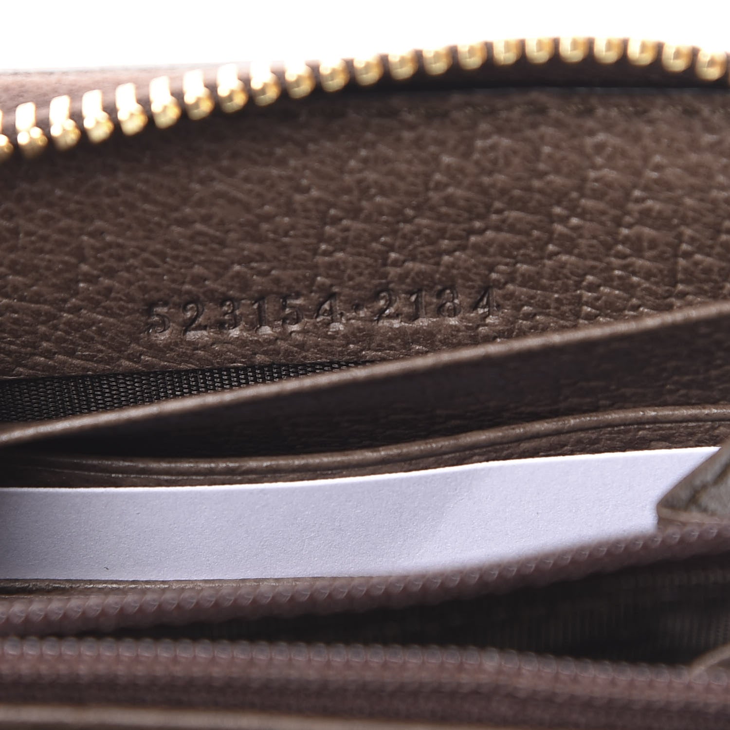 Gucci GG Supreme Monogram Web Ophidia Zip Around Wallet Brown 6 of 6