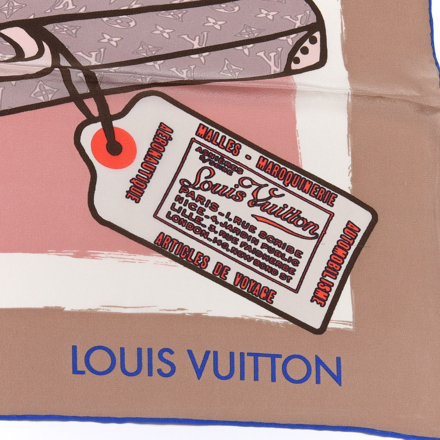 Silk Monogram Articles de Voyage Square Scarf