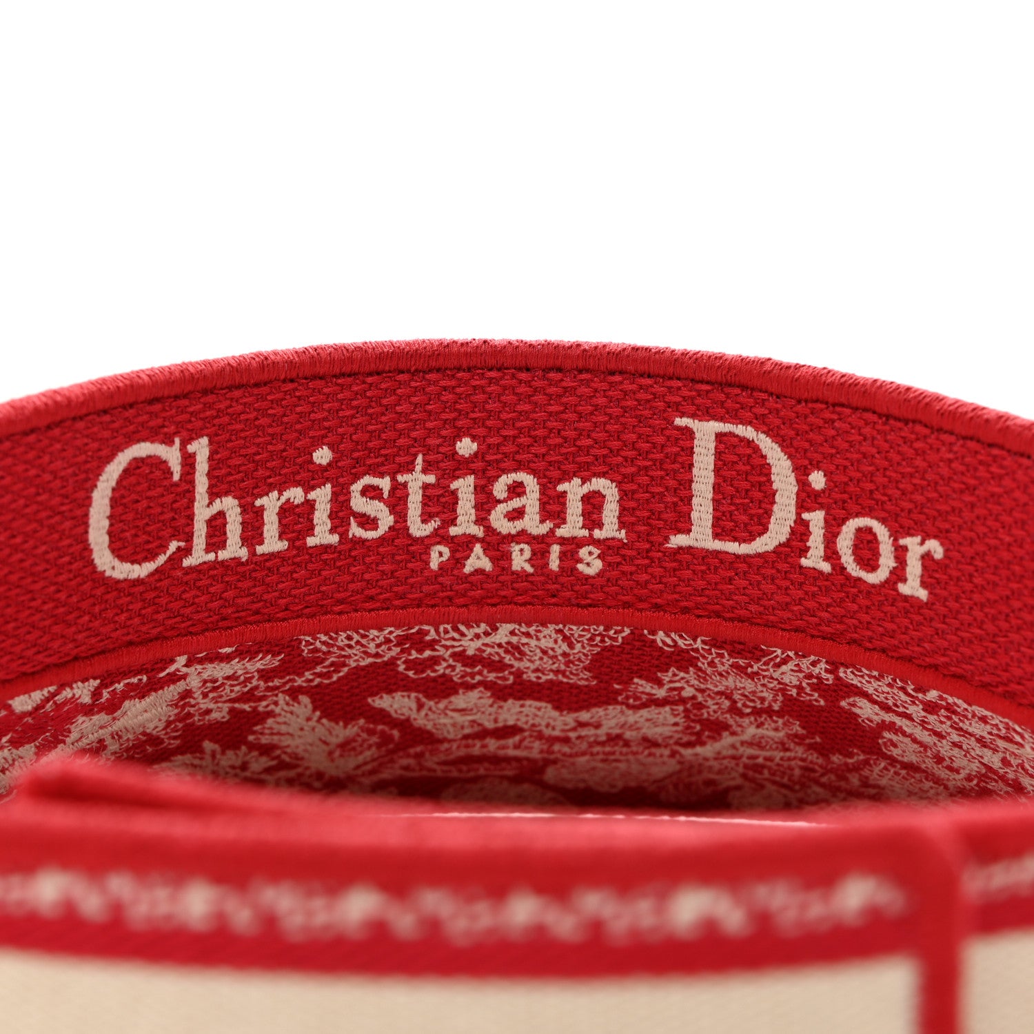 Christian Dior Toile De Jouy Reverse Visor Red 7 of 7