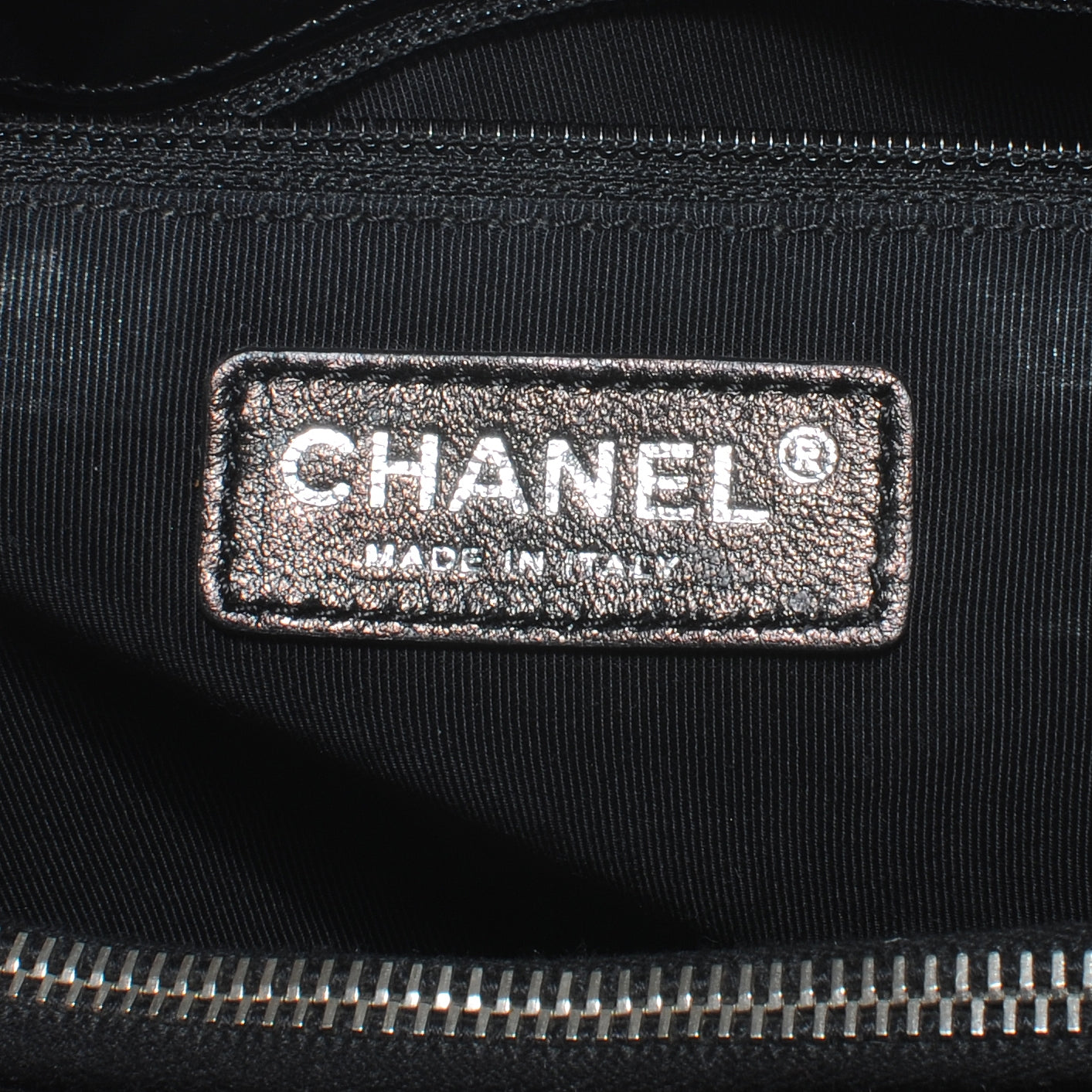 Chanel Patent Grand Shopping Tote GST Black 6 of 7