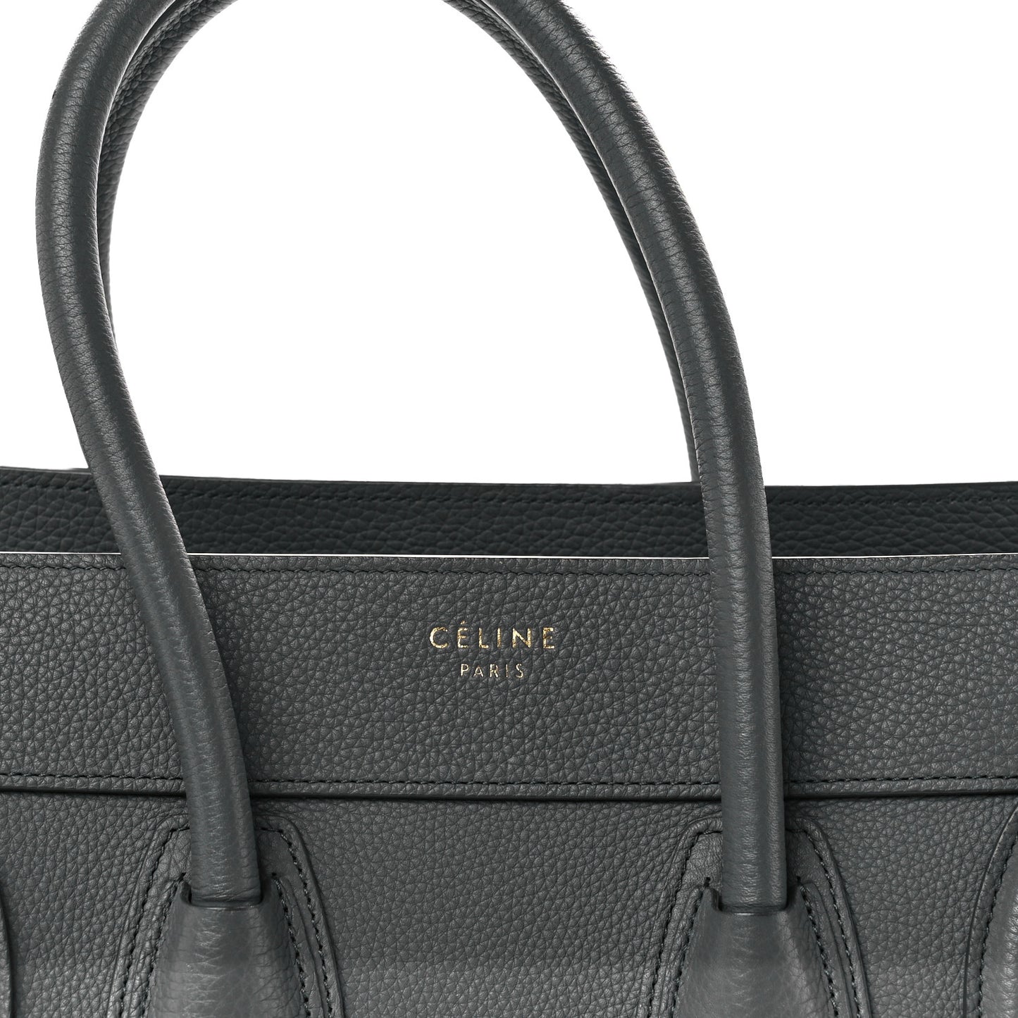 Baby Drummed Calfskin Micro Luggage Kohl