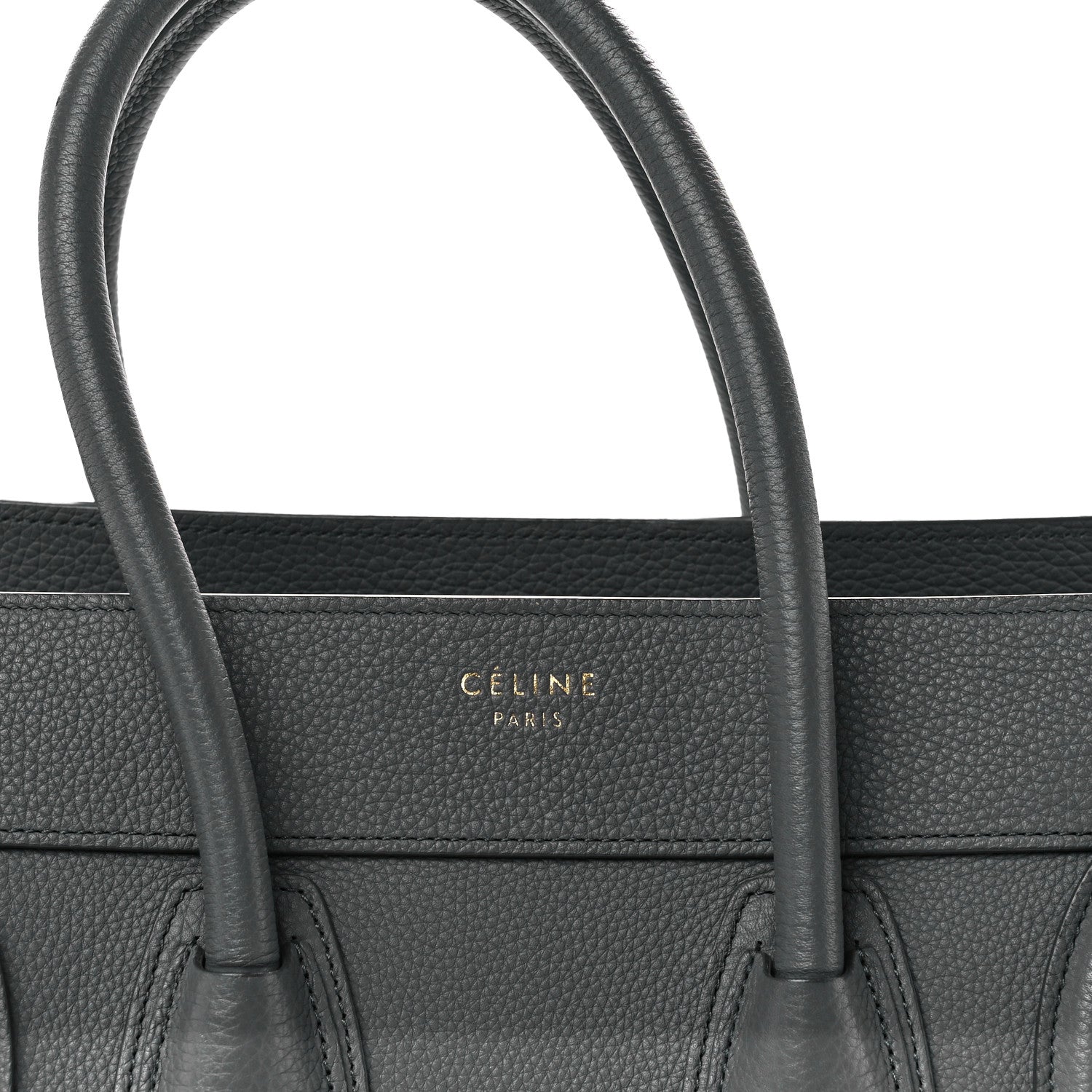 Celine Baby Drummed Calfskin Micro Luggage Kohl 7 of 12