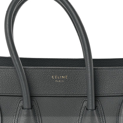 Celine Baby Drummed Calfskin Micro Luggage Kohl 7 of 12