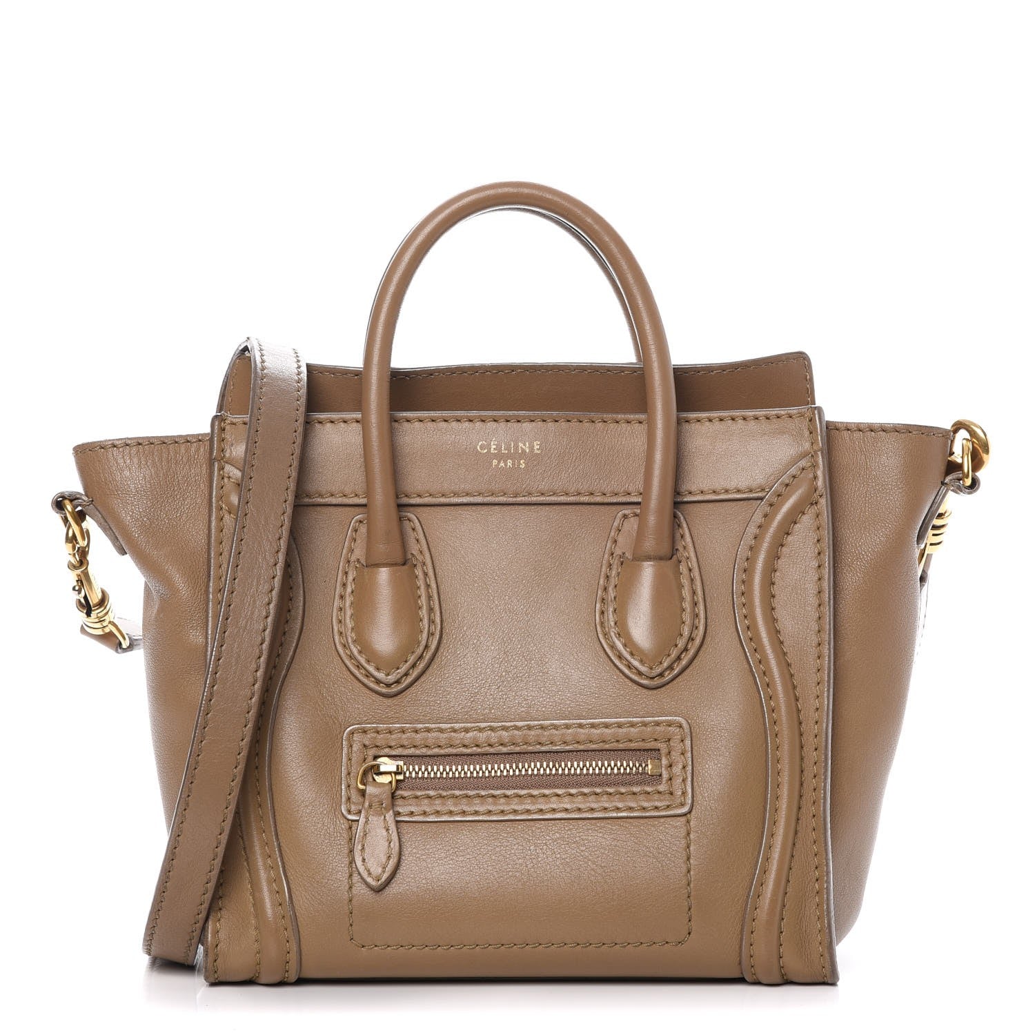 Celine Smooth Calfskin Nano Luggage Camel 1 of 14