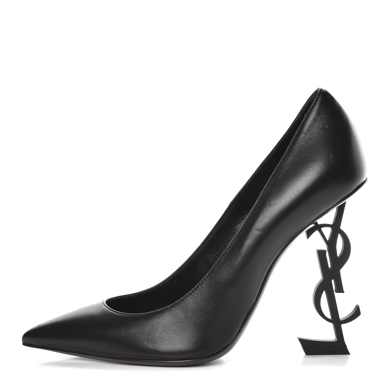 Saint Laurent Calfskin Opyum 100 Pumps 39 Black 1 of 10