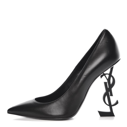 Saint Laurent Calfskin Opyum 100 Pumps 39 Black 1 of 10