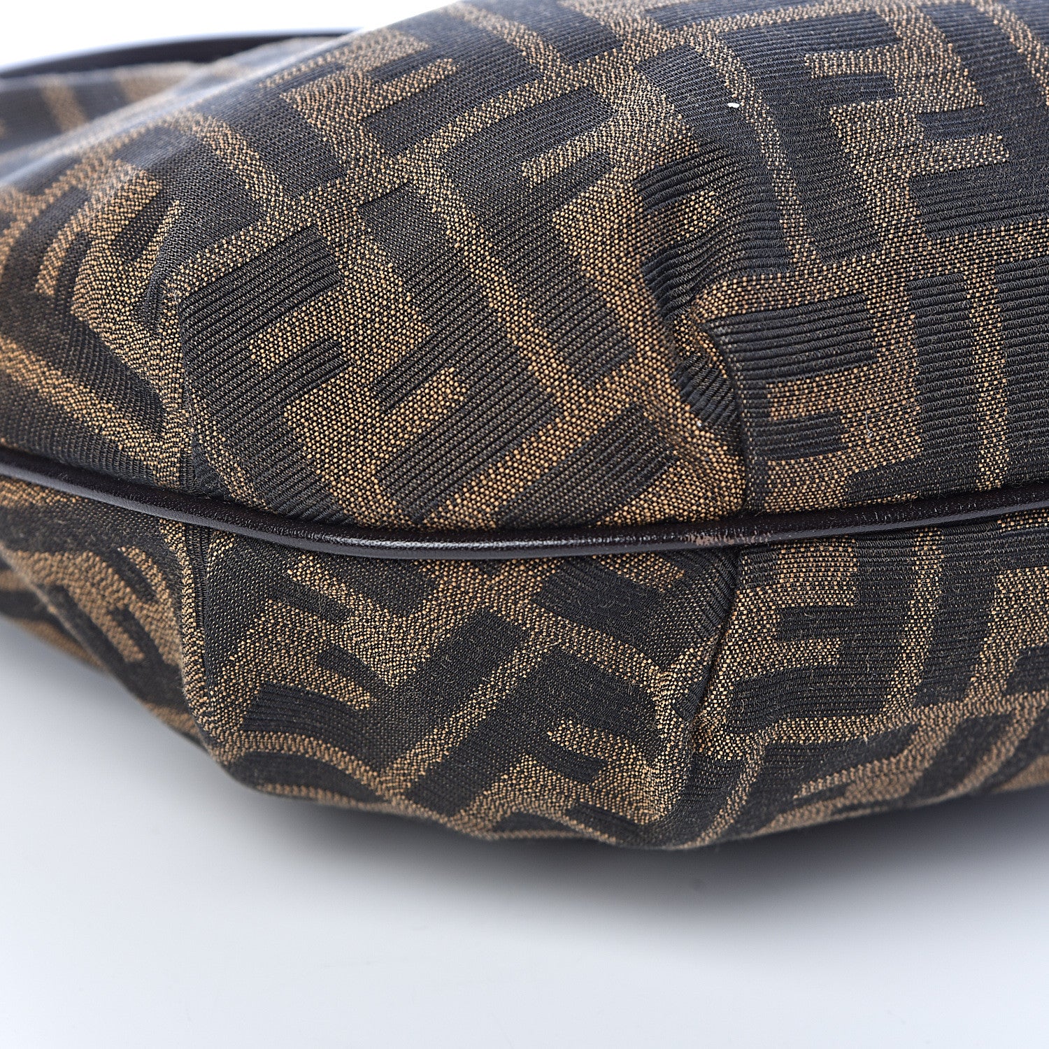 Fendi Zucca Cuoio Lucido Small Chef Hobo Tobacco Moro 10 of 11