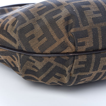 Fendi Zucca Cuoio Lucido Small Chef Hobo Tobacco Moro 10 of 11