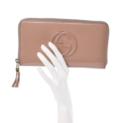 Gucci Patent Soho Zip Around Wallet Dark Cipria 2 of 17