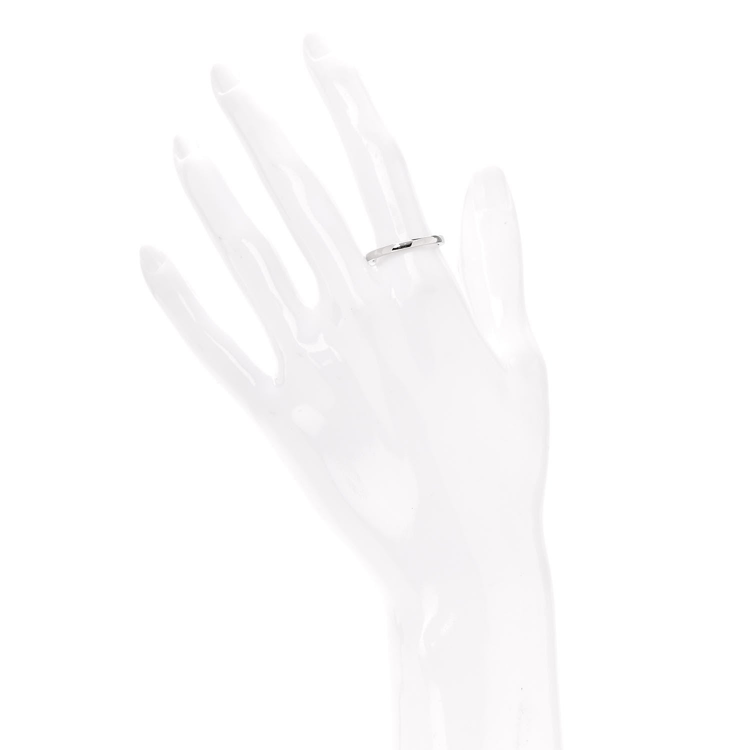 Cartier Platinum 2mm Ballerine Wedding Band Ring 57 8 2 of 5