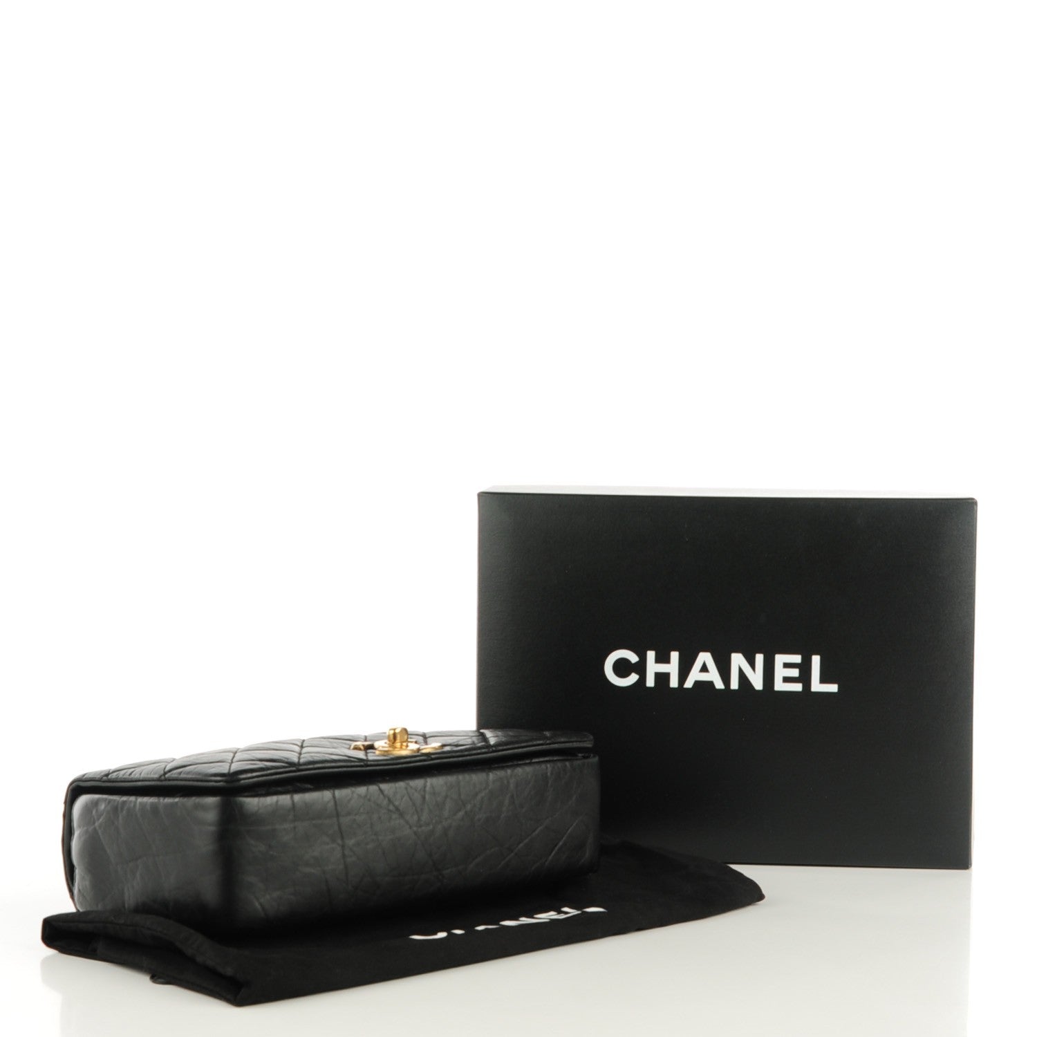 Chanel Aged Calfskin Quilted Small Pondichery Flap Black 4 of 8