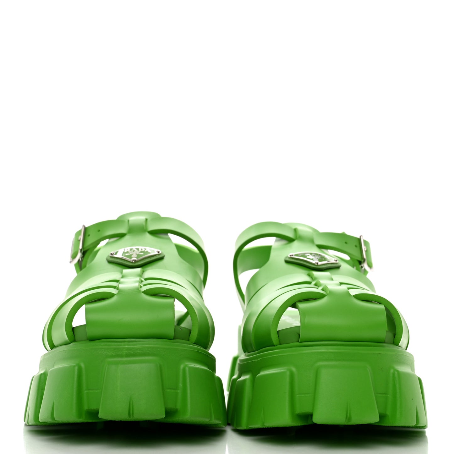 Foam Rubber Metal Triangle Logo Mens Monolith 55mm Cage Sandals 11 Mela