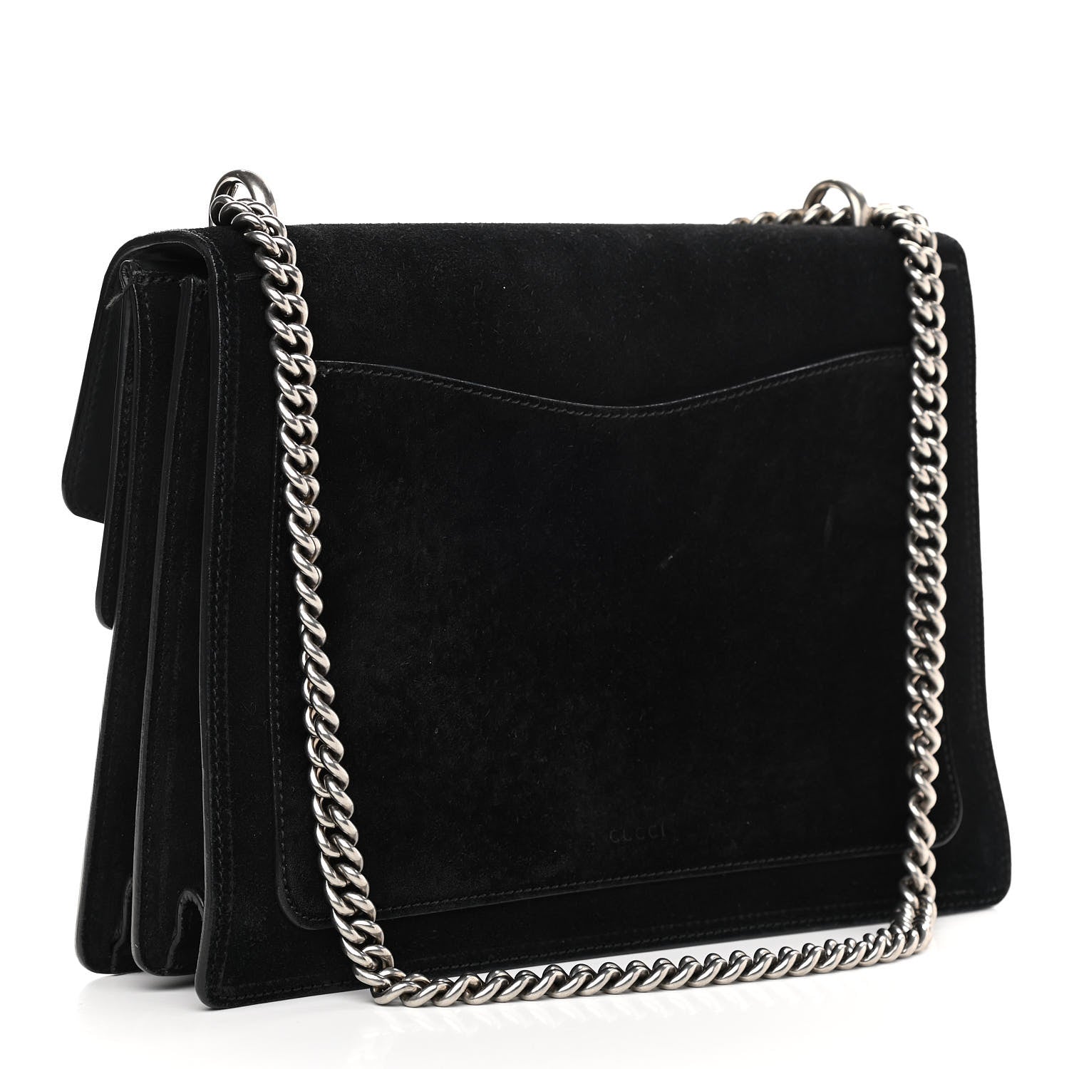 Gucci Suede Medium Dionysus Shoulder Bag Black 2 of 11
