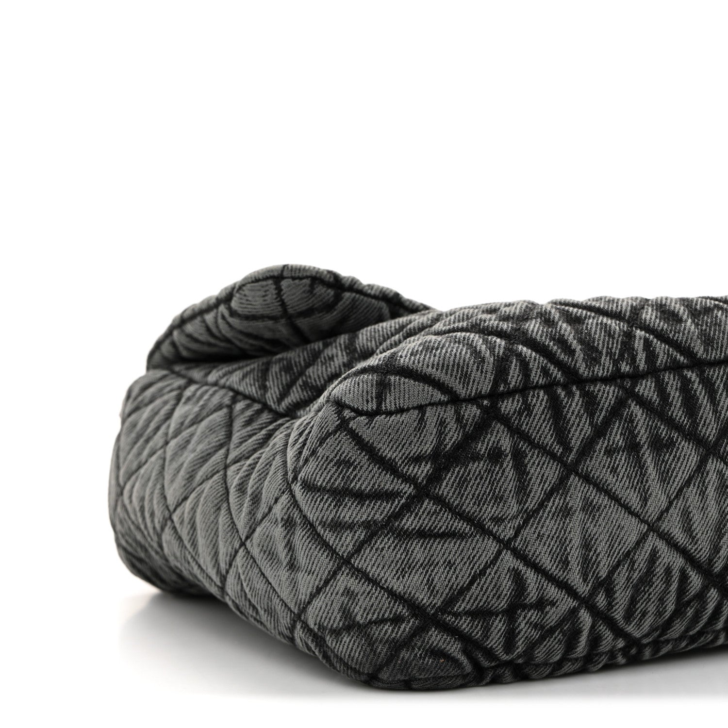 Chanel Denim Quilted Denimpression Flap Grey Black 9 of 11