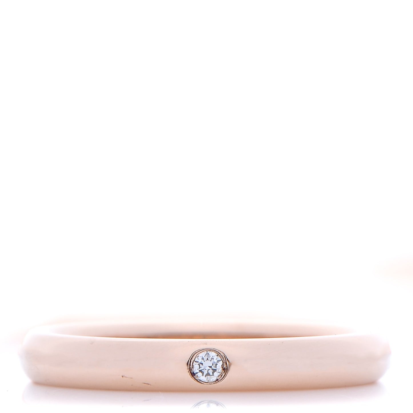 18K Rose Gold Diamond Elsa Peretti Band Ring 53 6.25