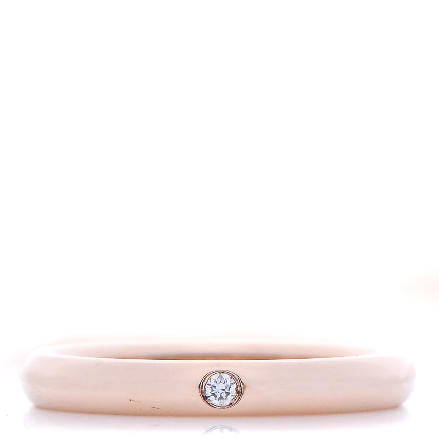 Tiffany 18K Rose Gold Diamond Elsa Peretti Band Ring 53 6.25 1 of 5