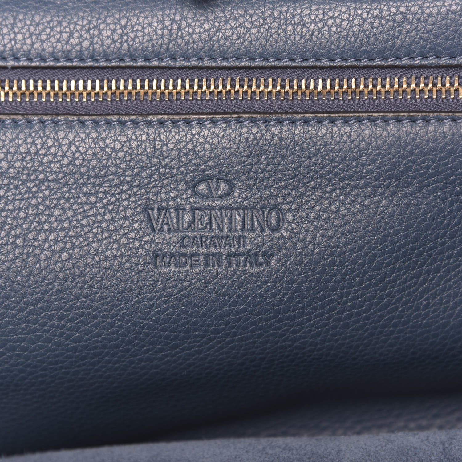 Valentino Garavani Pebbled Calfskin Medium Rockstud Tote Peacock 6 of 9