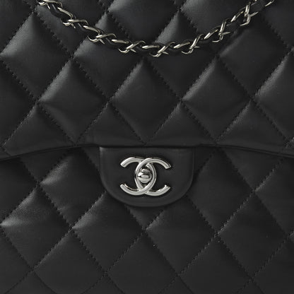 Chanel Lambskin Quilted 3 Large Flap Black 10 of 11