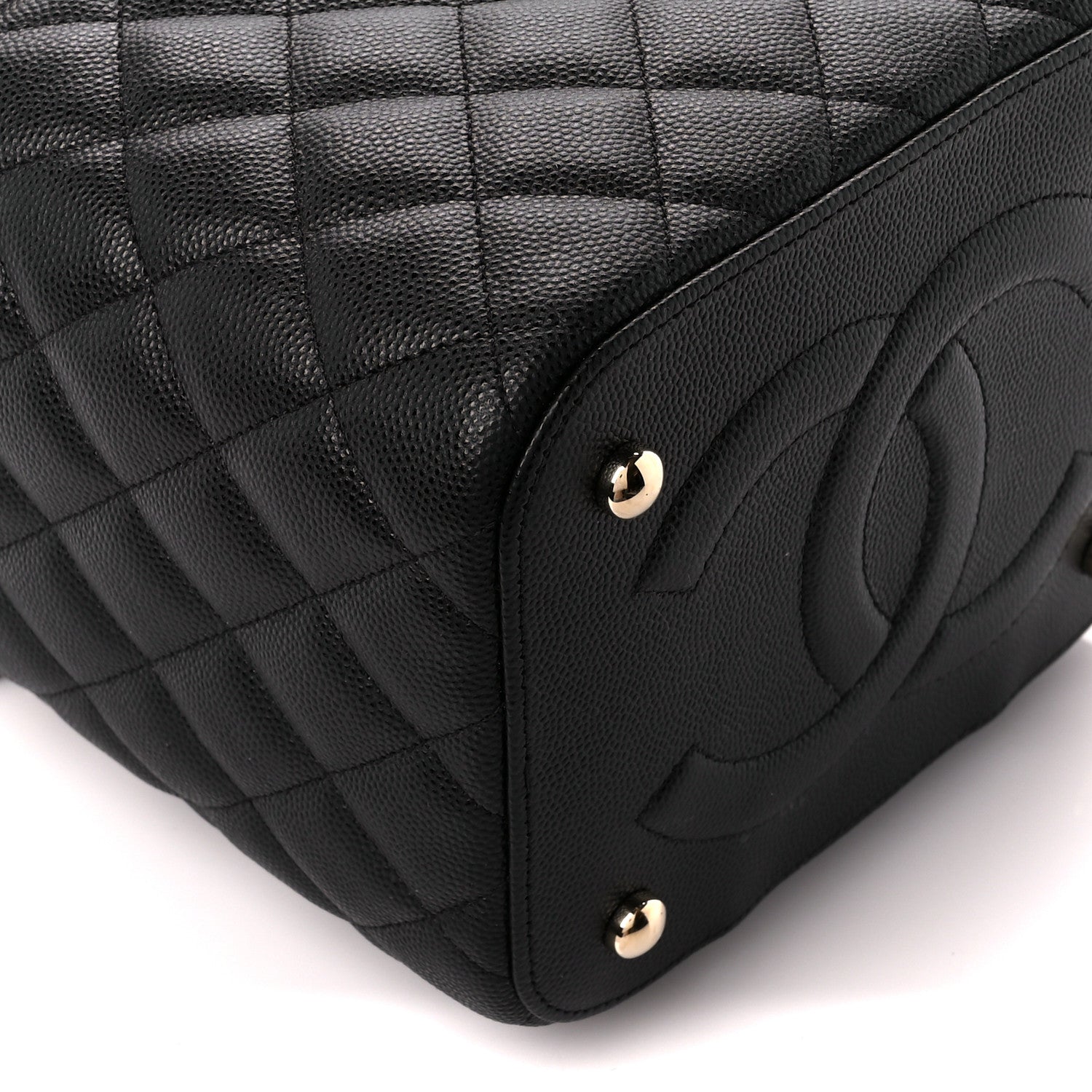 Chanel Caviar Quilted Small Top Handle Vanity Case With Chain Black 9 of 12