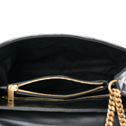 Saint Laurent Calfskin Y Quilted Monogram Medium Loulou Chain Satchel Black 5 of 11