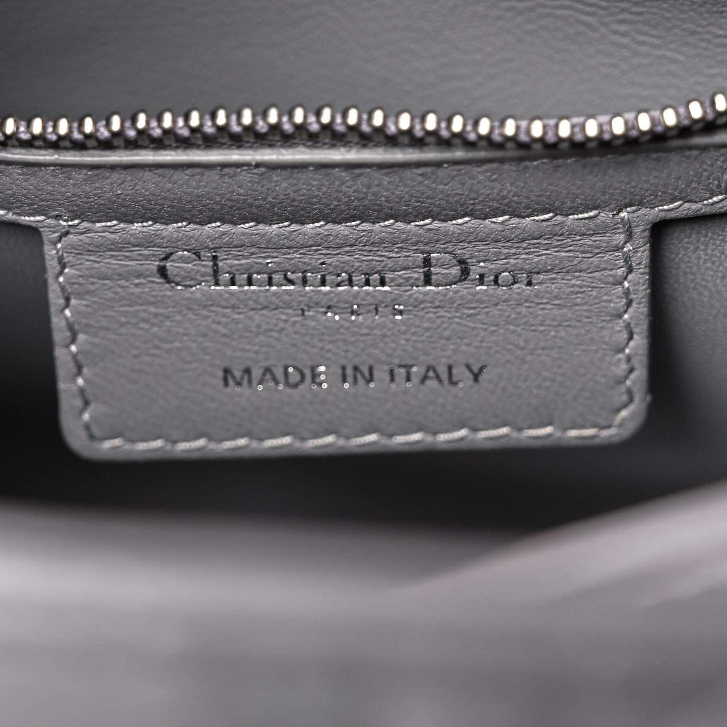 Lambskin Cannage Medium Lady Dior Crystal Strap Grey