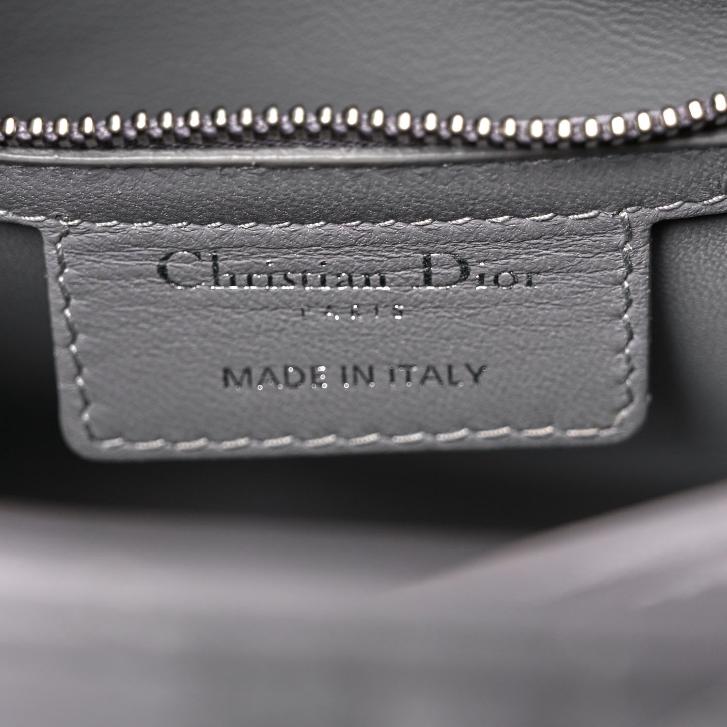 Christian Dior Lambskin Cannage Medium Lady Dior Crystal Strap Grey 6 of 15