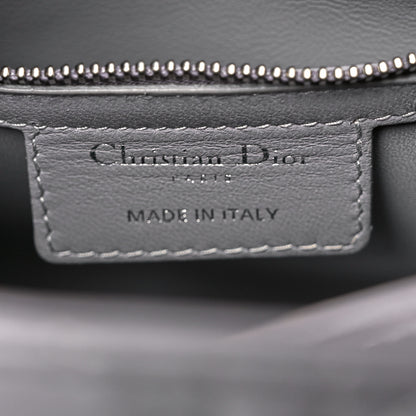Christian Dior Lambskin Cannage Medium Lady Dior Crystal Strap Grey 6 of 15