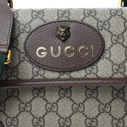 Gucci GG Supreme Monogram Web Small Neo Vintage Double Flap Messenger Bag Beige New Acero 12 of 12
