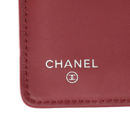 Chanel Caviar Quilted Yen Wallet Dark Red 6 of 8