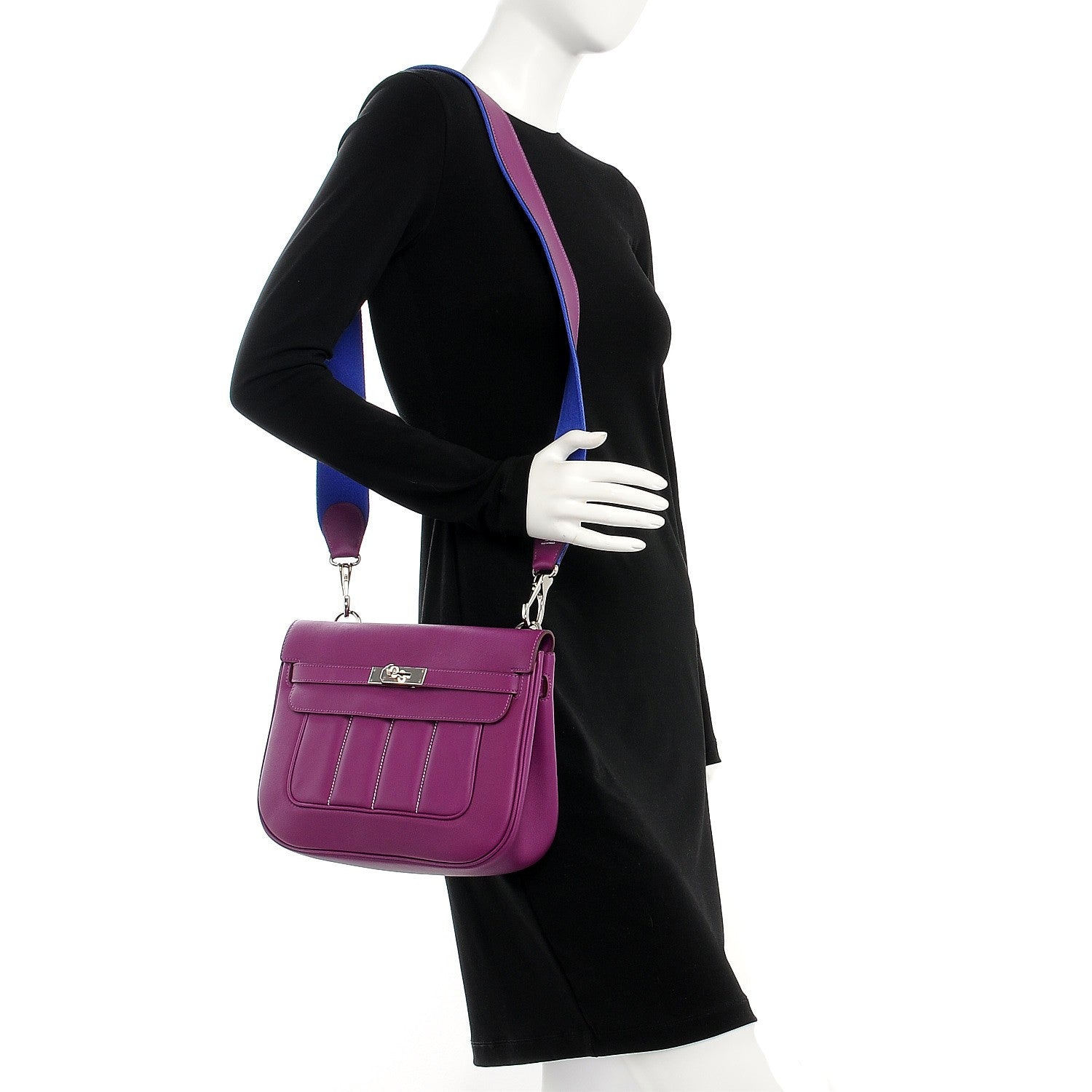 Hermes Swift Sac Berline 28 Anemone Bleu Electrique 2 of 9