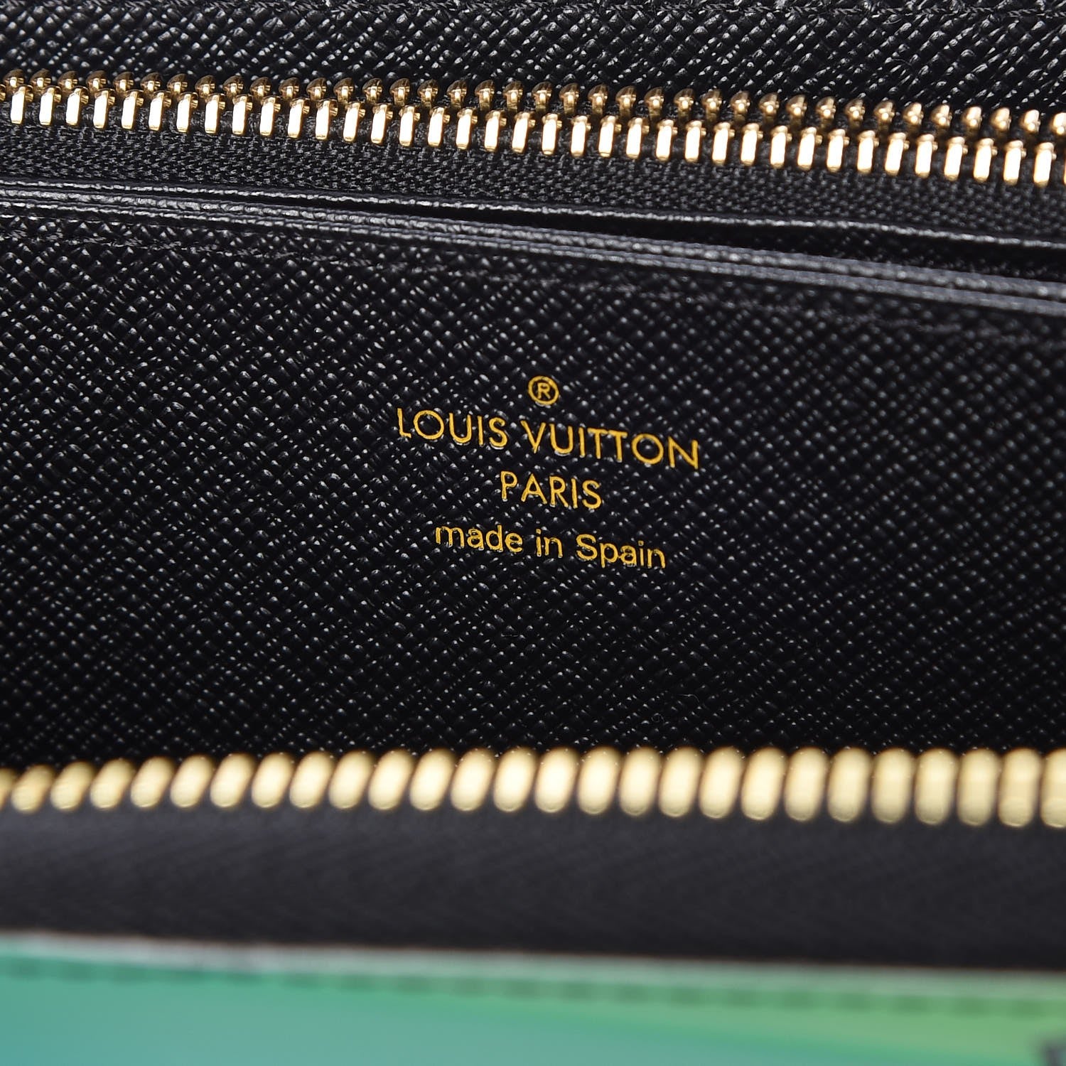 Louis Vuitton Epi Damier Race Zippy Wallet Blue Vert 6 of 7