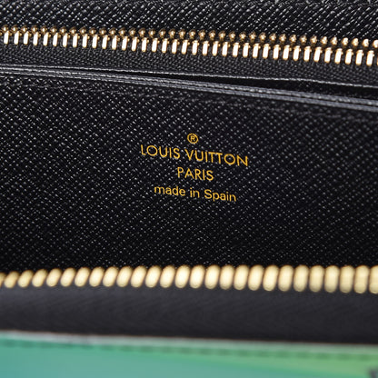 Louis Vuitton Epi Damier Race Zippy Wallet Blue Vert 6 of 7