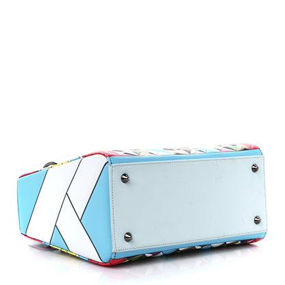 Christian Dior X EDUARDO TERRAZAS Printed Calfskin Medium Lady Dior Art Light Blue Multicolor 4 of 13